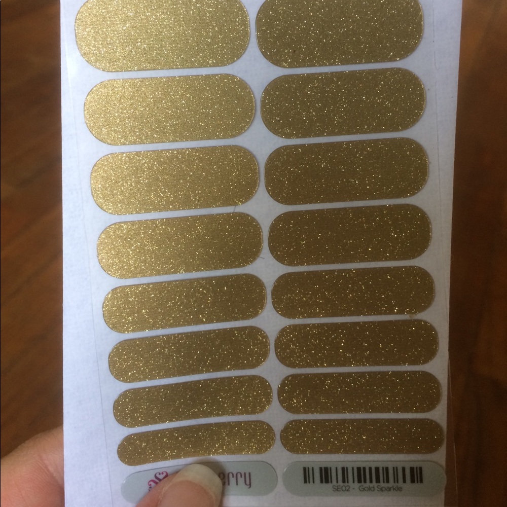 Full sheet of gold sparkle jamberry